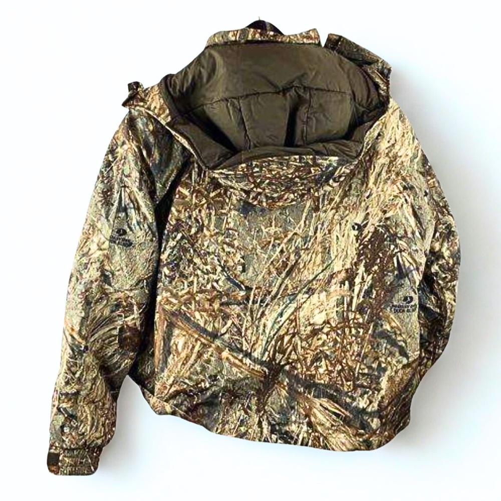 NWT Cabela’s Dry Plus Dri Hooded Camo Fowl 4-in-1 Wading Jacket Duck Blind Sz L - Picture 2 of 7